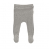 Pure baby Knitted Legging with Feet Grey Melange