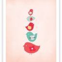 Printspace Birds Sweet Bird Stack Art Print