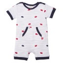 FOX & FINCH BABY HELSINKI RHINO PRINT ROMPER