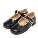 Walnut Patent Navy & Taupe Mary Janes ** 50 % OFF**