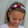 Ellani Petite Red Flower Headband