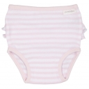 Purebaby Nappy Pant with Ruffles Pale Pink Stripe